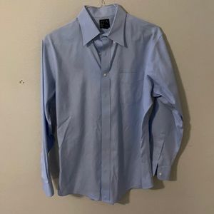 Blue Jos A Bank Button Down Dress Shirt